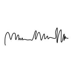 heart rate doodle line symbol
