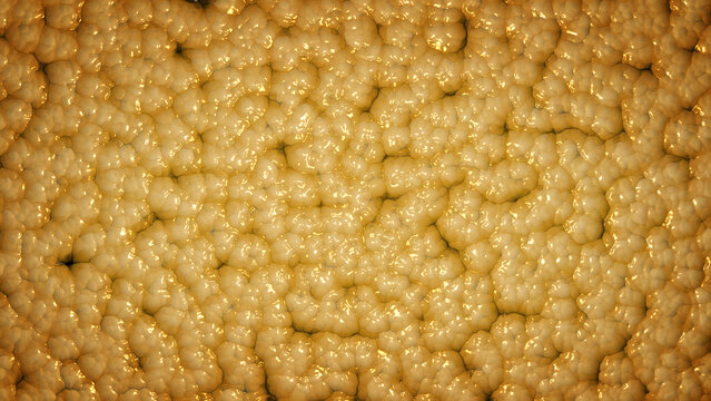 Abstract  Organic Fat Cells and Tissues in Yellow
