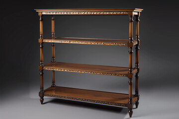 Etagere - France - A decorative open shelving unit used to display small objects, originating in France in the 18th century (Generative AI)