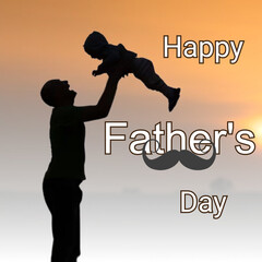 Silhouette of a person Father's day background