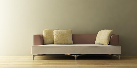 modern sofa 3D computer rendering