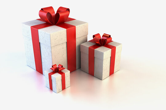 3d rendring of the gifts' boxes