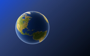 rendering of the Earth in space