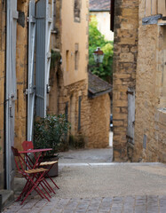 Street view of Sarlat-le-Caneda, Perigord, France
