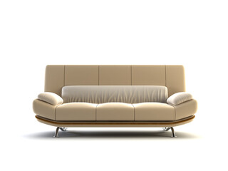modern couch on white background