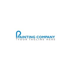Painting company logo design template icon isolated on white background
