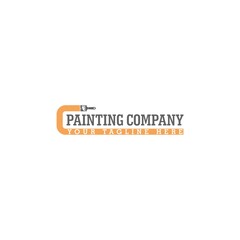 Painting company logo design template icon isolated on white background