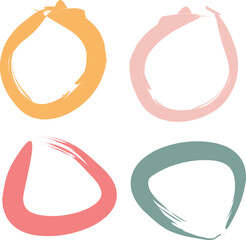 colorful painting circle logo vector