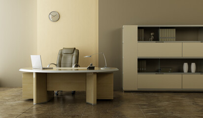 modern office interior 3d rendering