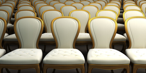 Fototapeta premium concert hall with white seat 3d rendering