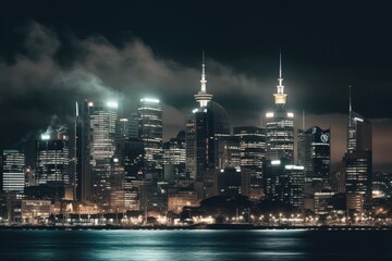 Obraz premium city skyline at night