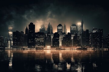 Obraz premium city skyline at night