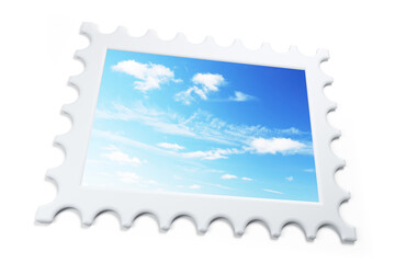 isolated symbolic stamp 3d rendering