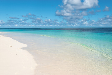 Beautiful tropical white sand beach, Seychelles.