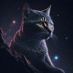 Space Cat was Created with AI