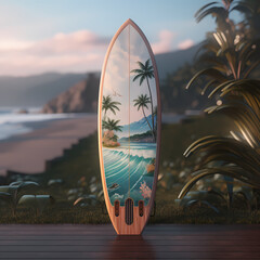 Surf Board. Generative AI