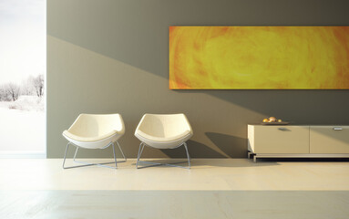 modern design of lounge room