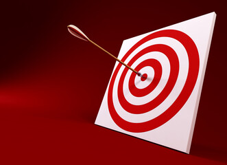 3d rendering of the arrow and target