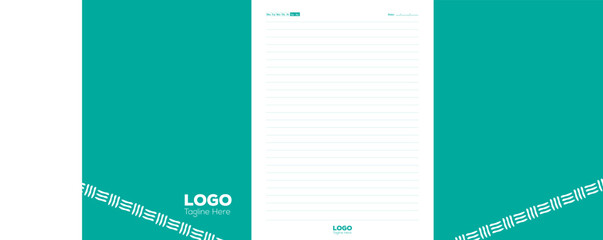 A5 size Clean Notebook Design with insert page template