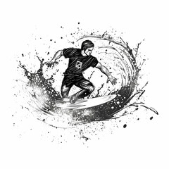 Surfer Sport Logo. Generative AI