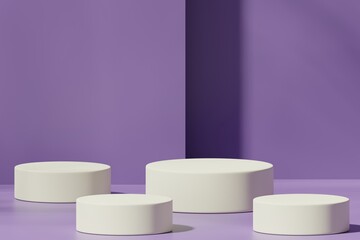 Scene with a podium for product presentation, 3d rendering