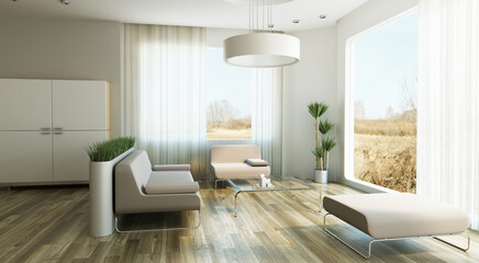 design of lounge room, 3d render