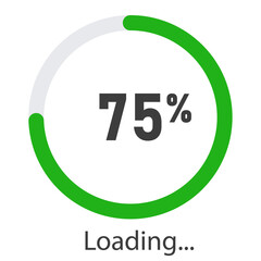 green loading round vector design