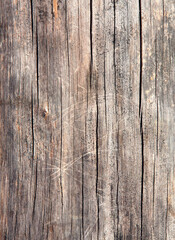 texture of old crannied wood
