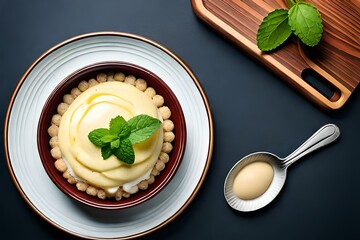 ads style dich and a spoon created with Generative AI technology	