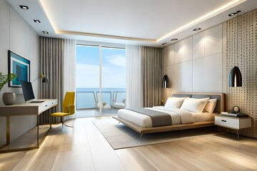 modern living room for blogs created with Generative AI technology	