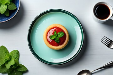 ad style tomato and basil created with Generative AI technology	