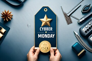 gold & metal medal with ribbon created with Generative AI technology	
