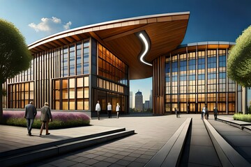 modern decor building photo created with Generative AI technology	