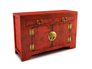 bureau 3d rendering on white background