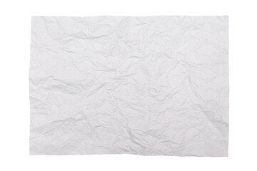Sheet of white crumpled paper