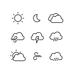 Simple Weather Icon Vector Illustration