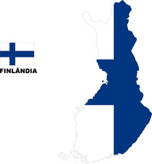 Finland map flag