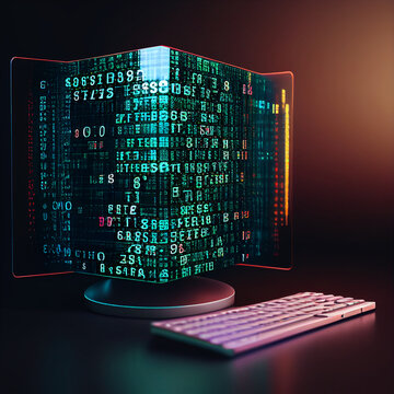Programming code with computer and matrix