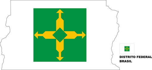 Federal District map flag
