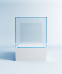 empty display case, 3d render