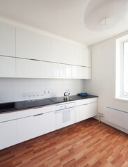 Fototapeta na wymiar modern kitchen interior in minimalism style