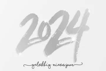 Fotobehang 2024 - gelukkig nieuwjaar 2024 © guillaume_photo