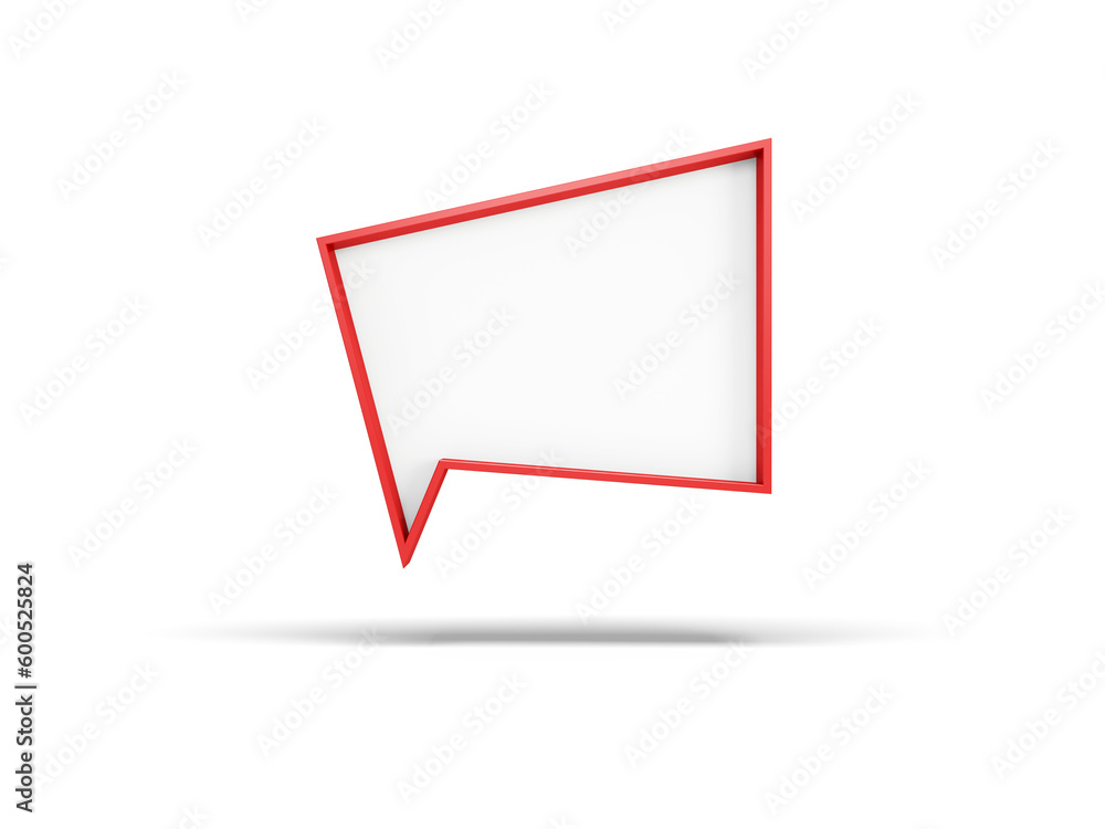 Poster 3d speech bubble, isolated 3d rendering