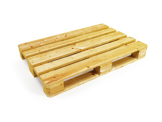 wooden pallet, isolated on white