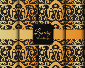 Vector set of design elements, labels, and frames for packaging for luxury products in trendy linear style.