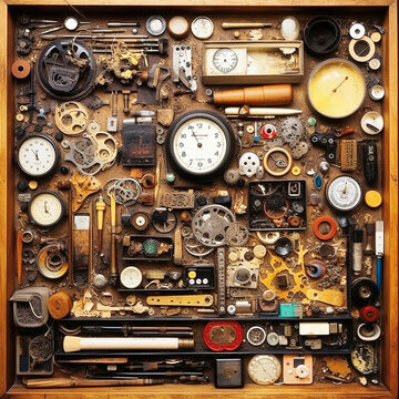 Assembled Chaos in Outsider Art, Knolling - generative AI