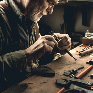 A Lifetime of Skill: The Wisdom of an Old Man's Tool Work generative Ai
