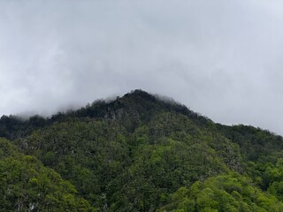 clouds over mountain