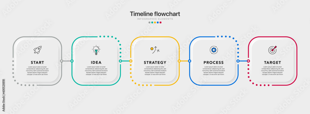Poster timeline infographic design with options or steps. infographics for business concept. can be used fo
