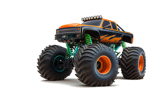 monster truck on a transparent background. AI generator